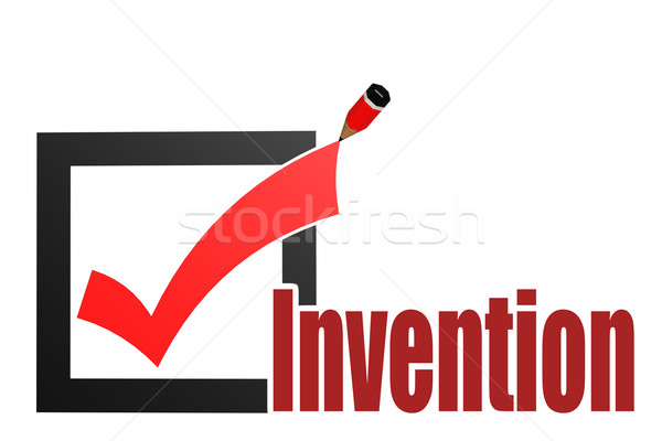 Check mark with invention word Stock photo © tang90246