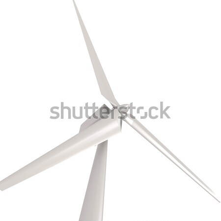Stock photo: Isolated wind turbine