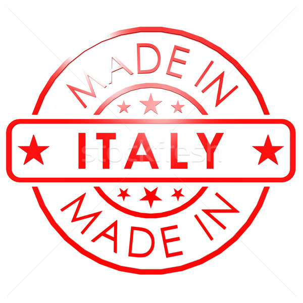 Stockfoto: Italië · Rood · zegel · business · ontwerp · fabriek