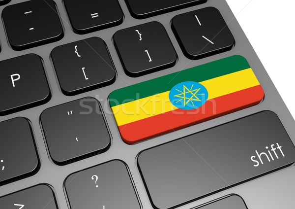 Etiópia teclado imagem prestados usado Foto stock © tang90246