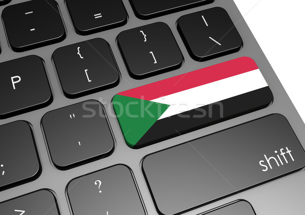 Sudan tastiera immagine reso usato Foto d'archivio © tang90246