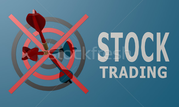 Dart board blue stock trading Stock photo © tang90246