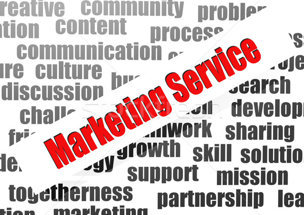 Marketing szolgáltatás szófelhő gondolkodik terv előrelátás Stock fotó © tang90246