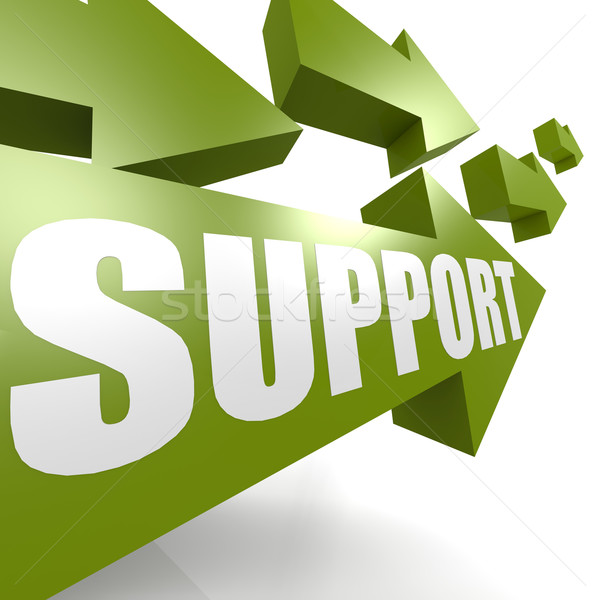 Support arrow in green Stock photo © tang90246