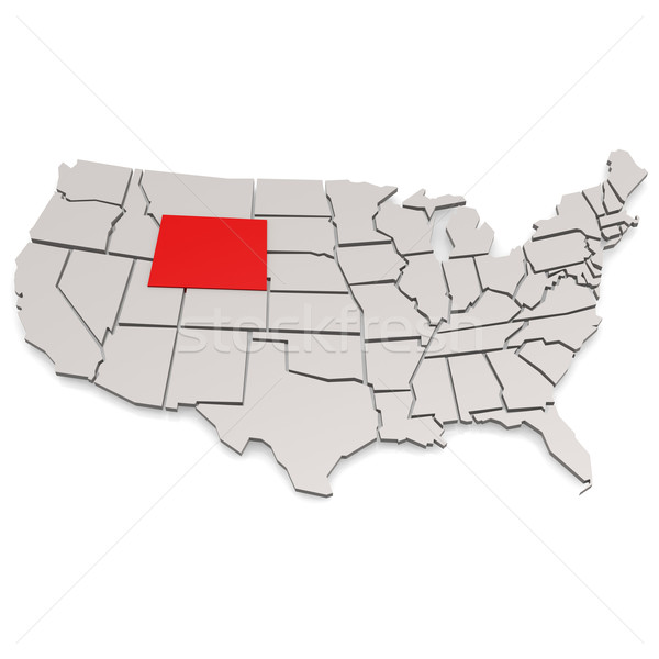 Wyoming mappa immagine reso usato Foto d'archivio © tang90246
