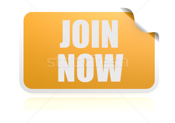 Join now yellow sticker Stock photo © tang90246
