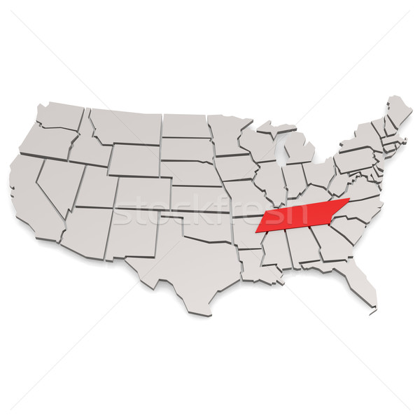Tennessee Karte Bild gerendert Kunstwerk benutzt Stock foto © tang90246