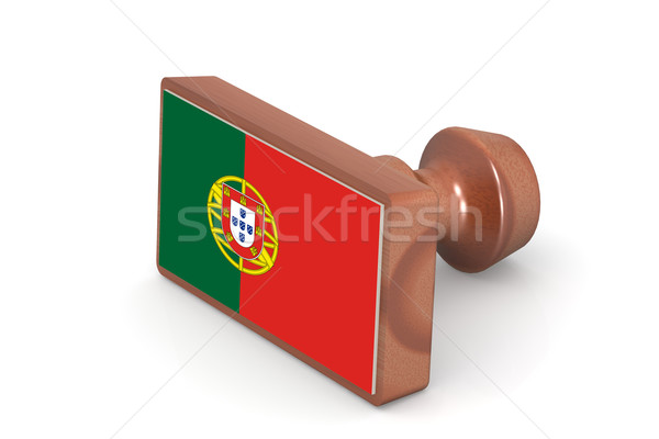 Foto stock: Carimbo · Portugal · bandeira · imagem · prestados