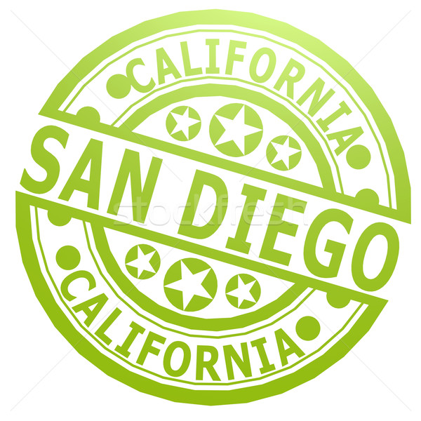 San Diego zegel afbeelding gerenderd gebruikt Stockfoto © tang90246