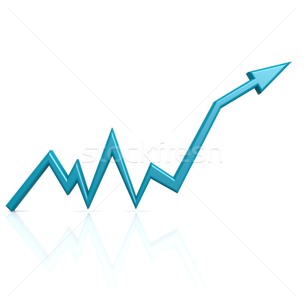 Blue graph up Stock photo © tang90246
