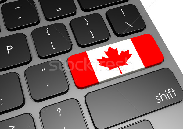 Foto stock: Canadá · teclado · imagem · prestados · usado