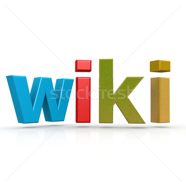 Wiki parola internet comunicazione colore media Foto d'archivio © tang90246