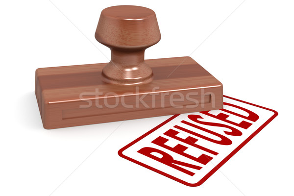 Wooden stamp refused with red text Stock photo © tang90246