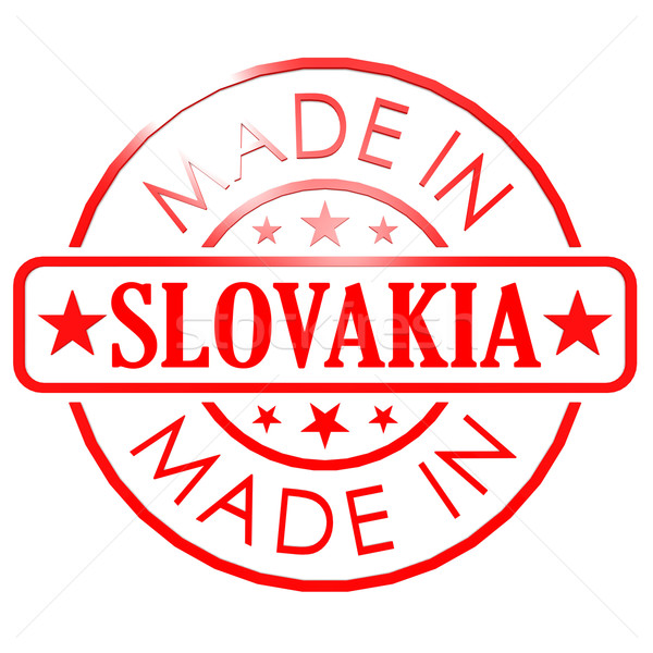 Made in Slovakia red seal Stock photo © tang90246