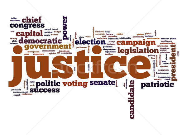Justice word cloud Stock photo © tang90246