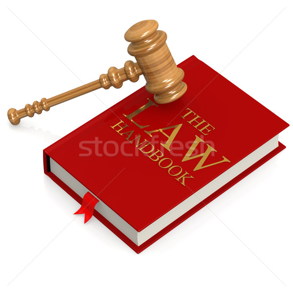 Recht handboek papier wetenschap justitie lezing Stockfoto © tang90246
