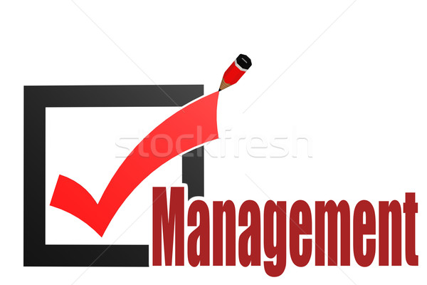 Check mark with management word Stock photo © tang90246