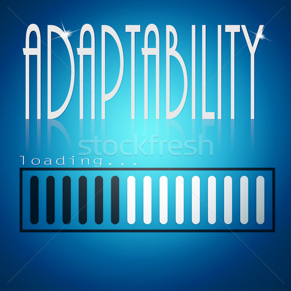 Blue loading bar with adaptability word Stock photo © tang90246