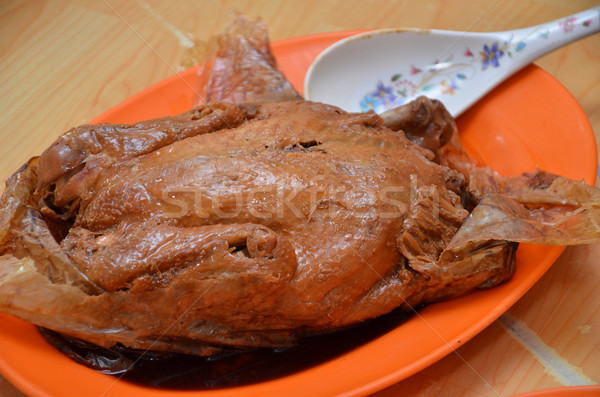 [[stock_photo]]: Mendiant · poulet · servi · restaurant · Malaisie · alimentaire