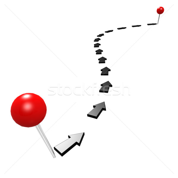 Round pin black path Stock photo © tang90246