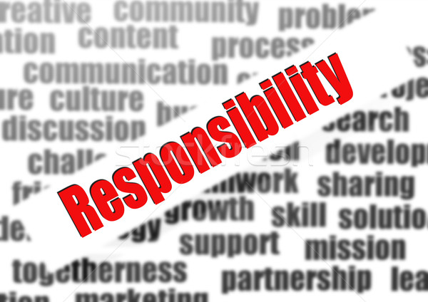 Verantwortung Wort-Wolke Markt Management Vision Grafiken Stock foto © tang90246