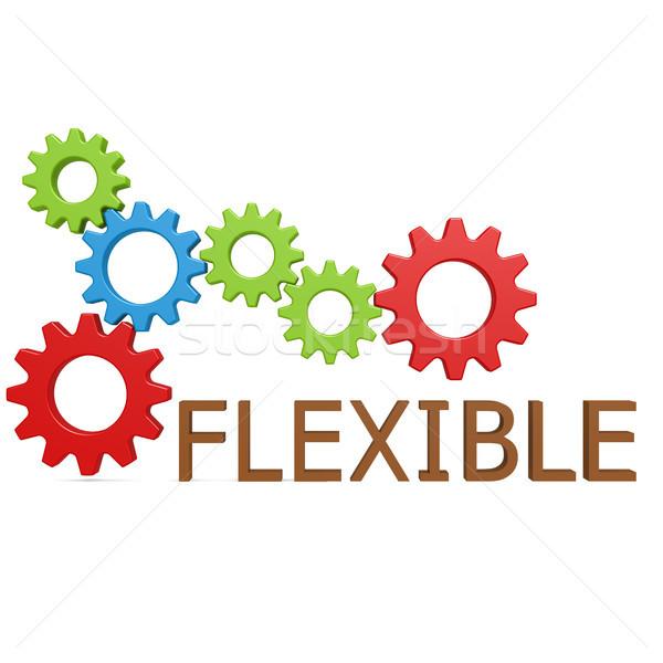Flexible Gang Arbeit Farbe Anlage Maschine Stock foto © tang90246
