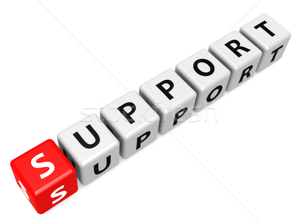 Support buzzword red Stock photo © tang90246