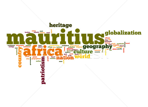Mauritius word cloud Stock photo © tang90246
