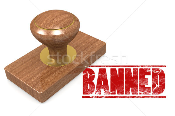 Banned wooded seal stamp Stock photo © tang90246