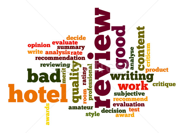Hotel review word cloud Stock photo © tang90246