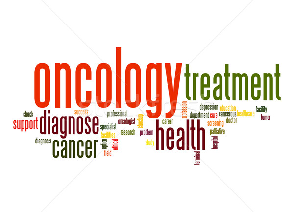 Onkologie Wort-Wolke Arzt Krankenhaus Bereich Wolke Stock foto © tang90246
