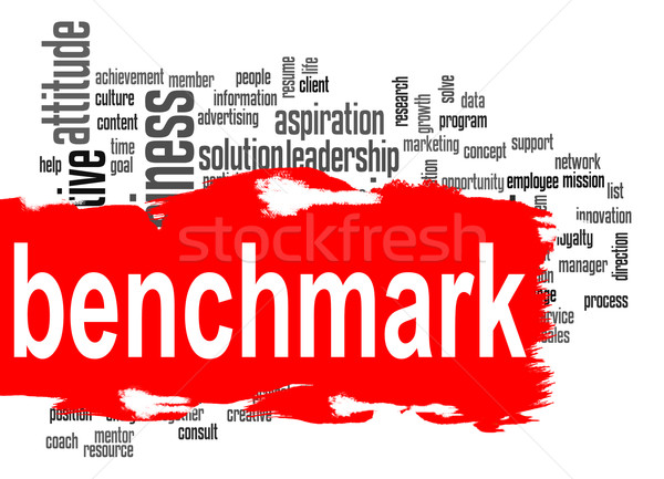 Benchmark word cloud with red banner Stock photo © tang90246
