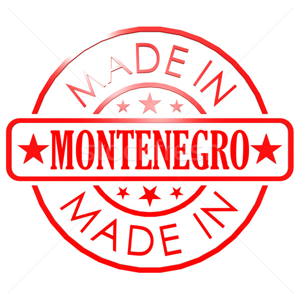 Montenegro rot Siegel Bild gerendert Kunstwerk Stock foto © tang90246