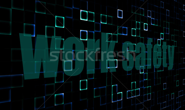 Pixelated words work safety on digital background Stock photo © tang90246