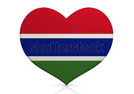 Gambia hart achtergrond reizen land concept Stockfoto © tang90246