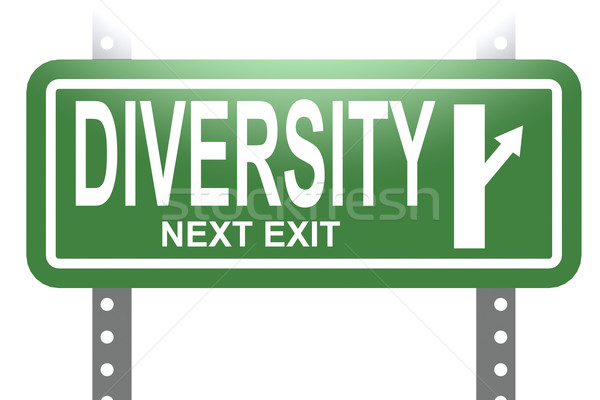 Diversity green sign board isolated Stock photo © tang90246