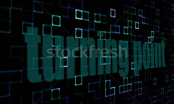 Pixelated words turning point on digital background Stock photo © tang90246