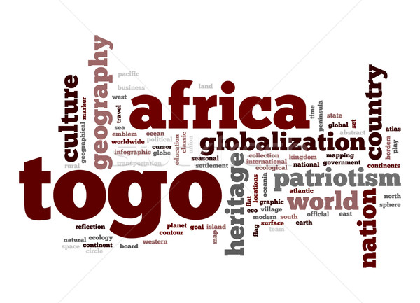 Togo chmura słowo działalności świat Afryki Chmura Zdjęcia stock © tang90246
