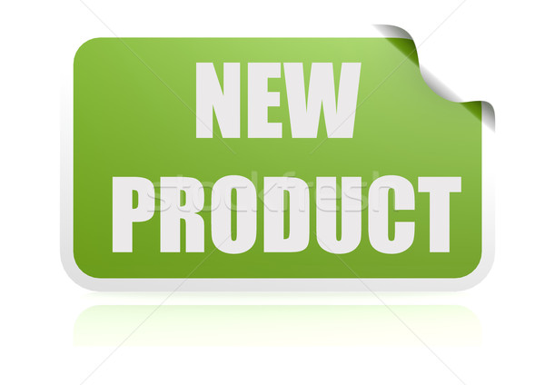 Stockfoto: Nieuwe · product · groene · sticker · business · ontwerp