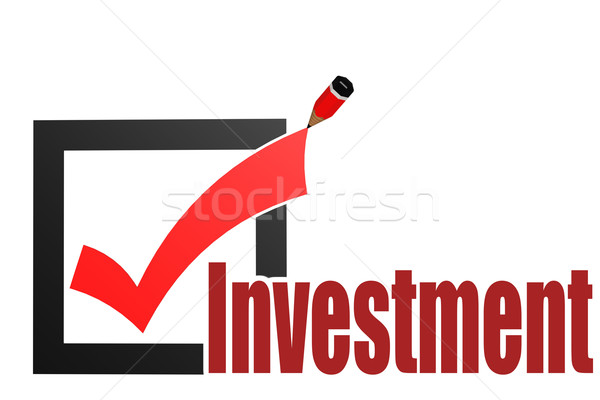 Check mark with investment word Stock photo © tang90246