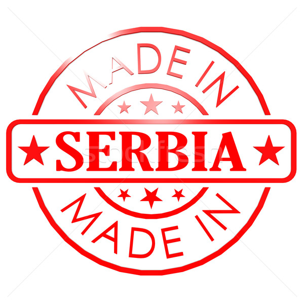 Sırbistan kırmızı mühürlemek iş kâğıt dizayn Stok fotoğraf © tang90246