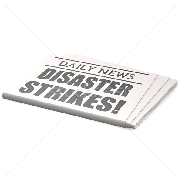 Newspaper disaster strikes Stock photo © tang90246