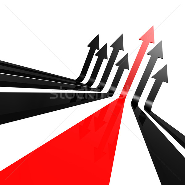 Red black line arrow Stock photo © tang90246
