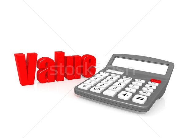 Waarde calculator business financieren snelheid bank Stockfoto © tang90246
