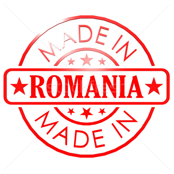 Made in Romania red seal Stock photo © tang90246