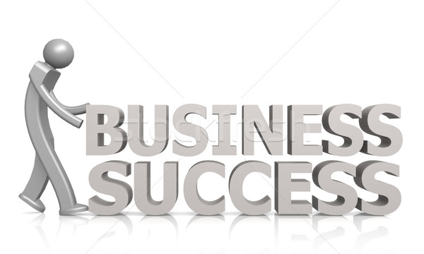 üzlet siker szó báb férfiak cég Stock fotó © tang90246