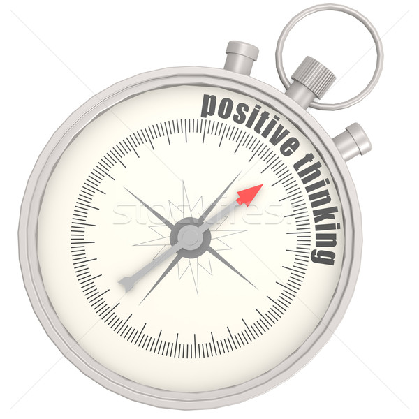 Stock photo: Positive thinking compass