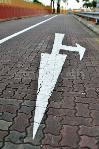 Arrow on the road Stock photo © tang90246