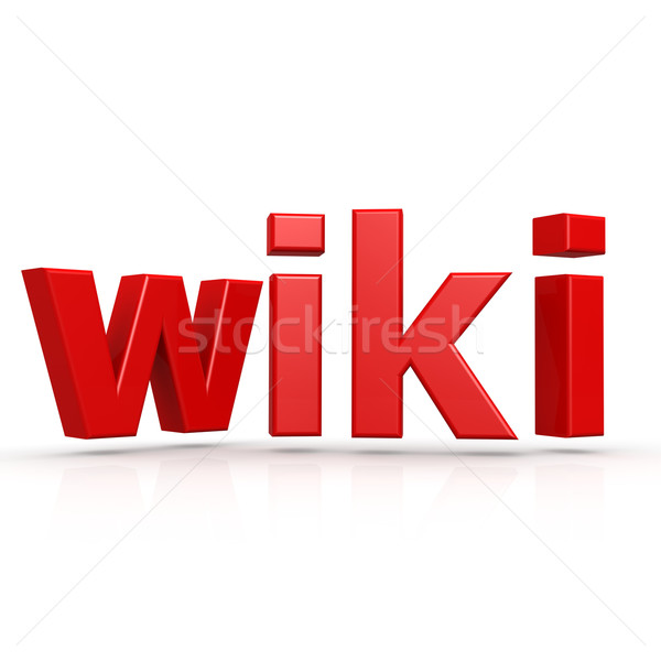 Rood wiki woord internet communicatie media Stockfoto © tang90246