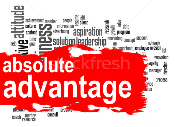 Absolute advantage word cloud with red banner Stock photo © tang90246